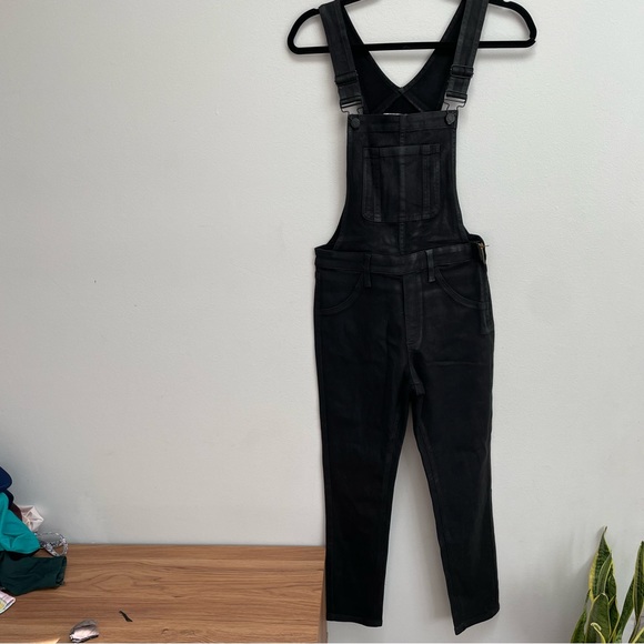 Pistola Black Coated Denim Skinny Overalls size 26 - Picture 3 of 10